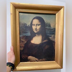 Antique Mona Lisa print Leonardo davinci